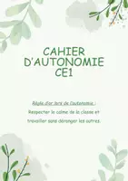 Aperçu - Feuilles d'exercices - Cahier d'autonomie CE1 et CE2 - Page de couverture