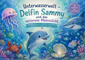 Vorschau - Bildkarten - Unterwasserwelt Kamishibai PDF – Delfin Sammy und das verlorene Meereslicht | Meerestiere Geschichte Kita Kindergarten Vorschule - Seite 1
