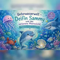 Vorschau - Bildkarten - Unterwasserwelt Kamishibai PDF – Delfin Sammy und das verlorene Meereslicht | Meerestiere Geschichte Kita Kindergarten Vorschule - Deckblatt