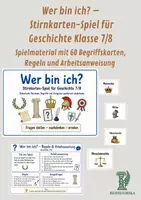 Vorschau - Spiele - Wer bin ich? – Stirnkarten-Spiele für Geschichte Klasse 5–10 - Bundle mit 3 Spielmaterialien, 180 Begriffskarten, Regeln und Arbeitsanweisungen für die historische Wiederholung - Seite 1