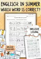 Vorschau - Arbeitsblätter - Englisch Grundschule - In summer - Vocabulary - Which word is correct? - Deckblatt