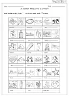 Vorschau - Arbeitsblätter - Englisch Grundschule - In summer - Vocabulary - Which word is correct? - Seite 1