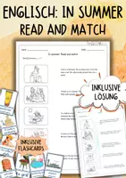 Vorschau - Arbeitsblätter - Englisch Grundschule - In Summer - Reading - Read and match - Deckblatt