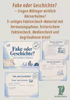 Vorschau - Arbeitsblätter - Fake oder Geschichte? – 7 historische Mythen im Faktencheck - Bundle mit 7 Faktencheck-Materialien, Vermutungsphasen, historischen Faktenchecks, Medienchecks und begründeten Urteilen - Seite 1