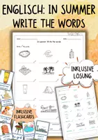 Vorschau - Arbeitsblätter - Englisch Grundschule - In Summer - Vocabulary - Write the words - Deckblatt