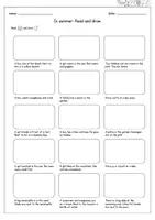Vorschau - Arbeitsblätter - Englisch Grundschule - In Summer - Reading - Read and draw - Seite 1