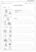 Vorschau - Arbeitsblätter - Englisch Grundschule - In Summer - Writing - Describing - Seite 1