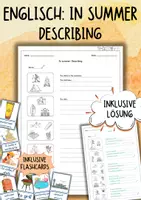 Vorschau - Arbeitsblätter - Englisch Grundschule - In Summer - Writing - Describing - Deckblatt