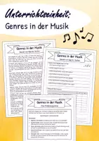 Vorschau - Unterrichtsreihen - Unterrichtseinheit - Genres in der Musik - Deckblatt