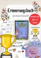 Vorschau - Anderer Materialtyp - Erinnerungsbuch Grundschulzeit I Abschlussbuch - Deckblatt