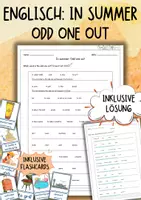 Vorschau - Arbeitsblätter - Englisch Grundschule - In Summer - Vocabulary - Odd one out - Deckblatt