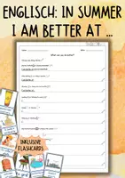 Vorschau - Arbeitsblätter - Englisch Grundschule - In summer - Writing - What can you do better? - Deckblatt
