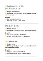 Vorschau - Arbeitsblätter - Übungen zu vier Fälle Klasse 4 - Seite 1