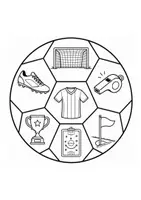 Vorschau - Mal- und Bastelvorlagen - 20 Fußball WM Mandalas zum Ausmalen - Seite 1