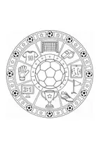 Vorschau - Mal- und Bastelvorlagen - 20 Fußball WM Mandalas zum Ausmalen - Seite 3