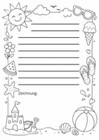 Vorschau - Arbeitsblätter - Schmuckblatt Sommer - Deckblatt
