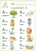 Vorschau - Arbeitsblätter - Anlaut-Leseblätter für DaZ - Seite 1