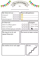 Vorschau - Arbeitsblätter - Das Lehrerzeugnis (für untere Klassen) - Deckblatt