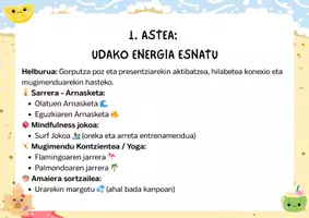 Vista previa - Unidades / Secuencias / Situaciones de Aprendizaje - Uda Magikoa: Udako Mindfulness eta Yoga Haurrentzat - página 2