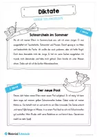 Vorschau - Arbeitsblätter - 10 einfache Diktate zum Sommer - Seite 1