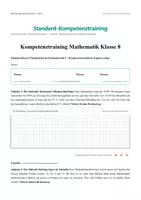 Vorschau - Stundenentwürfe - VERA 8 Mathematik Training Klasse 8 – Kompetenzorientiertes Übungsheft mit Lösungen - Deckblatt