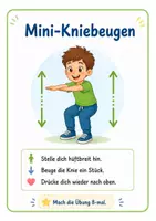 Vorschau - Stationenlernen - Bewegte Pause: 10 Stationskarten mit einfachen Bewegungsübungen für Kinder - Seite 1