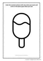 Προεπισκόπηση - Φύλλα εργασίας - 40 Summer Coloring and Writing Pages for Kids! - Σελίδα 3