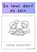 Vorschau - Präsentationen/Tafelbilder - Lautstärke Grundschule | Lautstärkekarten für Arbeitslautstärke und Classroom Management · Tafelkarten - Seite 3
