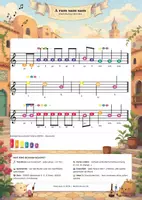 Vorschau - Arbeitsblätter - Aramsamsam - Boomwhacker-Noten | farbig - Deckblatt