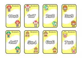 Vista previa - Juegos / Gamificación - Juego cartas tablas de multiplicar - página 1