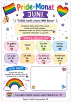 Vorschau - Arbeitsblätter - Pride-Monat Juni - Freebie zum Arbeitsmaterial "Pride-Monat Juni" - Deckblatt