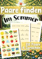 Vorschau - Spiele - Paare finden | Spiel - Im Sommer (DaZ, Englisch, Französisch, Spanisch) - Deckblatt
