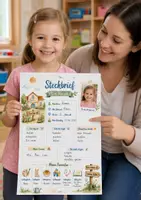 Vorschau - Arbeitsblätter - Steckbrief Kita & Kindergarten Kinder "Das bin ich" | Portfolio Vorlagen Kita | DIN A4 Format - Seite 1