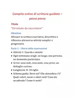 anteprima - Esercizi - Compito estivo scrittura guidata - Pagina di copertina
