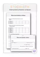 Vorschau - Arbeitsblätter - Stochastik - Wahrscheinlichkeiten schätzen - Deckblatt