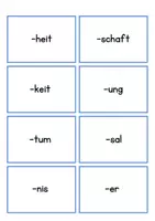 Vorschau - Stationenlernen - Wortbausteine - Nomen-Endungen - Groß- und Kleinschreibung - Klasse 2-3 - Wortkarten - Seite 2