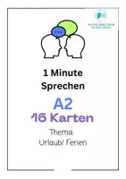 Vorschau - Stundenentwürfe - A2 16 Sprechkarten Thema: Urlaub SOFORT EINSETZBAR - Deckblatt