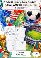 Vorschau - Arbeitsblätter - Fußball-WM 2026 – Sachtext mit 5-Schritt-Lesemethode, Aufgaben & Lösungen | Deutsch Klasse 5/6 - Deckblatt