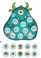 Vorschau - Stationenlernen - Monsterfütterung ZE ± E - Zahlenraum 100 - Seite 2