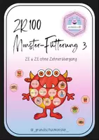 Vorschau - Stationenlernen - Monsterfütterung ZE ± ZE o.ZÜ - Zahlenraum 100 - Deckblatt