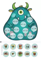 Vorschau - Stationenlernen - Monsterfütterung ZE ± ZE o.ZÜ - Zahlenraum 100 - Seite 2