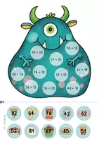 Vorschau - Stationenlernen - Monsterfütterung ZE ± ZE m.ZÜ - Zahlenraum 100 - Seite 2