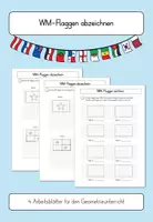 Vorschau - Arbeitsblätter - Materialpaket Geometrie mit WM-Flaggen - Deckblatt