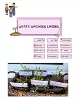 Vorschau - Mal- und Bastelvorlagen - soziales Lernen - Werte wachsen lassen - Deckblatt