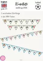 Vorschau - Anderer Materialtyp - world cup 2026: football - Wimpelkette - Deckblatt