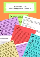 Vorschau - Stundenentwürfe - Laufdiktat das oder dass | Rechtschreiben | Klasse 6/7 - Deckblatt
