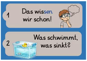 Vorschau - Unterrichtsreihen - Reihentransparenz Schwimmen und sinken Sachunterricht - Seite 1