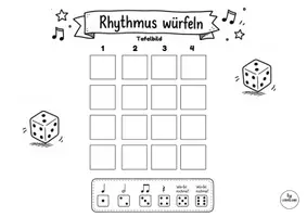 Vorschau - Arbeitsblätter - Arbeitsblatt "Rhythmus würfeln" - Musik Jg.3-6 - Seite 2