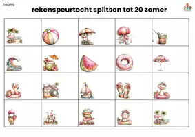 Voorbeeld - Rekenspeurtocht splitsen tot 20 zomer - Pagina 3
