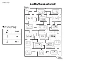 Vorschau - Arbeitsblätter - Arbeitsblatt "Rhythmus-Labyrinth" - Musik Jg.3-6 - Seite 3